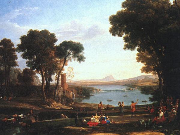 Claude Lorrain Landscape with the Marriage of Isaac and Rebekah oil painting picture